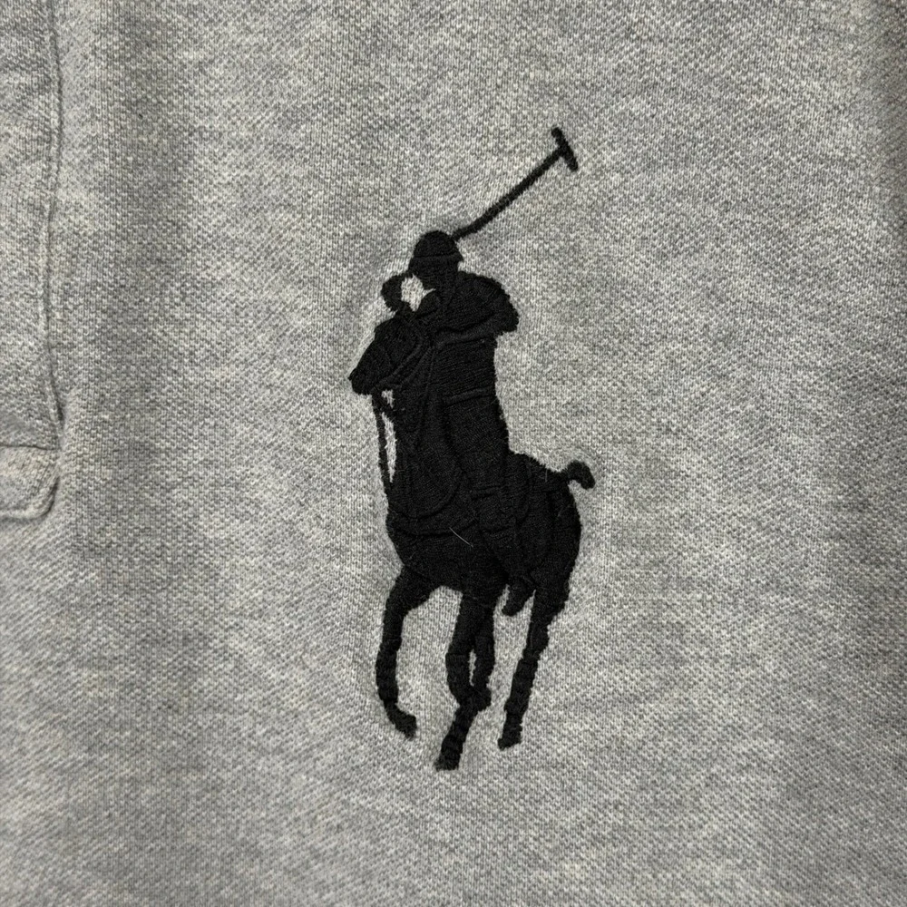 Polo Ralph Lauren Shirt Mens 2XLT Heather Gray Cotton Big Pony #3 Preppy Casual